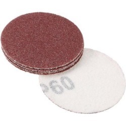 2-inch Hook and Loop Sanding Discs, 60-Grits Grinding Abrasive Aluminum Oxide Flocking Sandpaper for Random Orbital Sander 10pcs