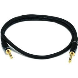 Monoprice 3ft Premier Series 1/4in TS Male to Male Audio Cable, 16AWG (Gold Plated)