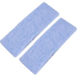 Unique Bargains Unique Bargains 2 Pcs 2.8' Width Stretchy Terrycloth Headband Hair Head Wrap Blue