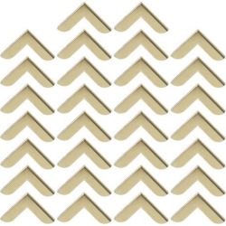 30pcs Box Corner Protectors Vintage Brass Tone Guard Edge Cover Scrapbook Album Jewelry Box Corner Decor