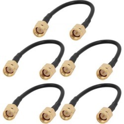 5pcs RG174 Antenna WiFi Pigtail Cable SMA Male to Male Connector 10cm Long