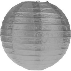Paper Wedding Lanterns Lamp Round Pom Party Decoration 8' Silver