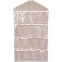 16 Pockets Wardrobe Clothes Underwear Folding Storage Organizer Bag Pouch Gray