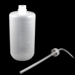 Plastic Squeeze Bottle Measuring Storage Holder Clear White 1000ml Capacity