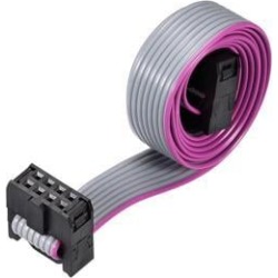 IDC Wire Flat Ribbon Cable FC/FC Connector A-type 8Pins 2.54mm Pitch 50cm Length Gray