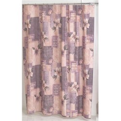 Carnation Home Fashions Magnolia Fabric Shower Curtain