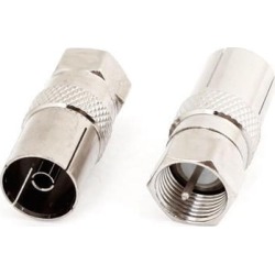 Unique Bargains Male Plug F Type to TV PAL Female RF Antenna CATV Adapter Coax Connector