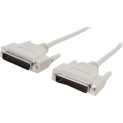 C2G 02665 DB25 M/M Serial RS232 Cable, Beige (6 Feet, 1.82 Meters)