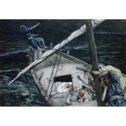 Posterazzi SAL9999101 Jesus Asleep During the Storm James Tissot 1836-1902 French Poster Print - 18 x 24 in.