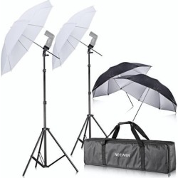 Neewer Off Camera Double Speedlight Flash ShoeMount Swivel Soft Umbrella Kit