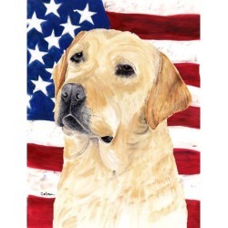 Carolines Treasures SC9018GF 11 x 15 in. Usa American Flag With Labrador Flag Garden Size