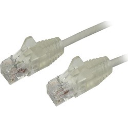 StarTech N6PAT1GRS Cat6 Ethernet Cable - 1 ft - Gray - Slim - Snagless RJ45 Cable - Network Cable - Ethernet Cord - Cat 6 Cable - 1ft