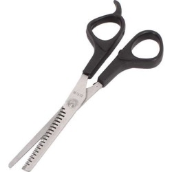 Unique Bargains 6.5' Stainless Steel Thinning Scissors Shear Barbers Salon Hairdresser Hair Cutting Black Silver Tone