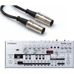 Roland Boutique TB-03 Bass Line Synthesizer with Hosa Midi Cable New