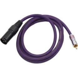 XLR Male to RCA Male Socket Stereo Audio Microphone Cord Cable Purple 1.5M Long