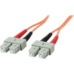 StarTech.com 50FIBPSCSC1 3.3 ft. OFNP Plenum Multimode 50/125 Duplex Fiber Patch Cable SC - SC