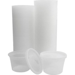50 Sets 16oz Plastic Food Storage Meal Prep Soup Containers Box with Lids Leak Resistant Stack-able Reusable Microwave Freezer