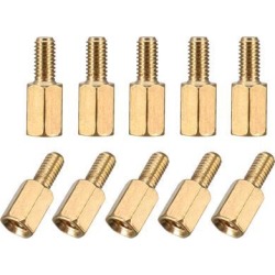 100pcs M3 7+6mm Female Male Thread Brass Hex Standoff Spacer Screws PCB Pillar