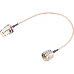 UHF SO239 Female to UHF PL259 Male Coax Cable Low Loss RG316 1 ft