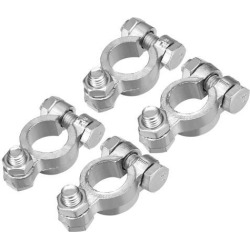 Car Battery Terminal Clamps Positive Negative Set Lead 2 Pairs