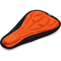 MTB Road Bike Cycling Bicycle 3D Silicone Pad Seat Saddle Cover Soft Cushion Orange