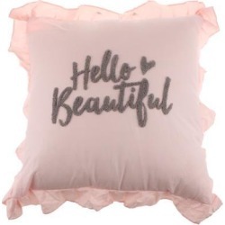 Stuffed Square Pillow Back Cushion Home +Heart Shape Cotton Pillow Pink
