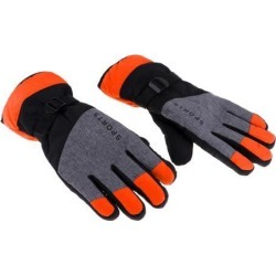 Winter Gloves with Wrist Strap for Skiing Snowboarding Shoveling orange