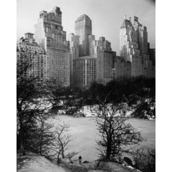 Posterazzi SAL25545295 Snow Covered Park in Front of Skyscrapers Central Park Manhattan New York City New York USA Poster Print - 18 x 24 in.