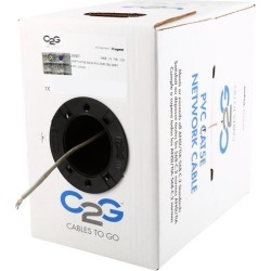 C2G 56007 500 ft. BULK UNSHIELDED (UTP) NETWORK CABLE WITH SOLID CONDUCTORS - RISER CMR-RATED