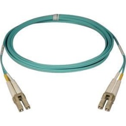 Tripp Lite N820-25M 10Gb Duplex Multimode 50/125 OM3 LSZH Fiber Patch Cable, (LC/LC) - Aqua, 25M (82-ft.)
