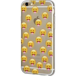 iPhone 6 Plus Case, Emoji Clear Desgin Printed Pattern Soft Skin Fit Clear Case for iPhone 6s Plus - Face With Stuck Out Tongue