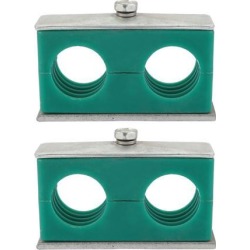 2pcs Twin Series Light Pipe Clamp Assembly Polypropylene Fit 34mm Tube Dia