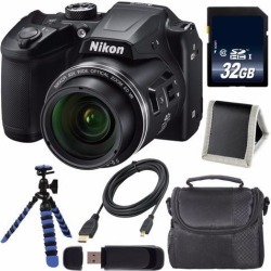 Recertified - Nikon COOLPIX B500 Digital Camera (Black) + 32GB SDHC Class 10 Memory Card + Flexible Tripod + Carrying Case + Micro HDMI Cable + Card