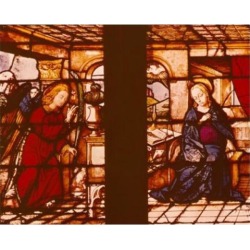 Posterazzi SAL900101685 Annunciation Stained Glass Window Italy Milan Cathedral of Milan Poster Print - 18 x 24 in.
