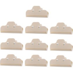 10 Pcs Food Bread Storage Clip Household Snack Sealing Bag Clips 4inch Beige