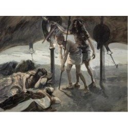 Posterazzi SAL999248 David Takes Sauls Spear & Water Bottle James Tissot 1836-1902 French Jewish Museum New York USA Poster Print - 18 x 24 in.