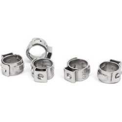 5.8mm-7mm 304 Stainless Steel Adjustable Cable Pipe Tight Hose Clamps 5pcs