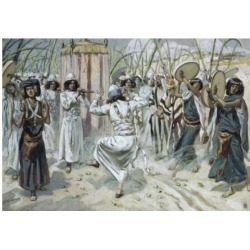 Posterazzi SAL999260 David Dancing Before the Ark James Tissot 1836-1902 French Jewish Museum New York USA Poster Print - 18 x 24 in.
