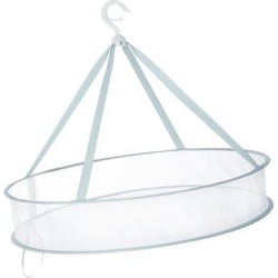 Drying Rack Folding Hanging Clothes Laundry Basket Dryer Net Green L of 1 Layer