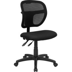 Mid-Back Black Mesh Swivel Task Chair with Back Height Adjustment