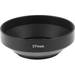 Anti Reflective 37mm Threaded Lens Shade Hood Black for Camera