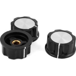 3 Pcs 6mm Dia Shaft Hole Audio Volume Control Potentiometer Rotary Knob