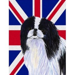 Japanese Chin with English Union Jack British Flag Flag Garden Size SS4909GF