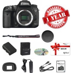 Canon EOS 7D II Digital SLR Camera (9128B002 Body) + SHUTTER REMOTE & $25 GC NEW