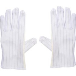 Anti Static Gloves Full Finger Labor Non-slip Glove for Electronics 210x90mm Light Yellow 2 Pairs