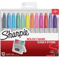 Sharpie 1983179 Pen-style Permanent Marker - 12 Colors
