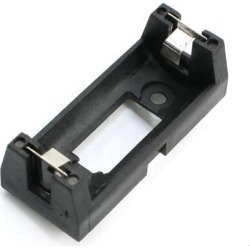 Plastic CR123A 3V Cell Button Dry Battery Sockets Holder Case Black
