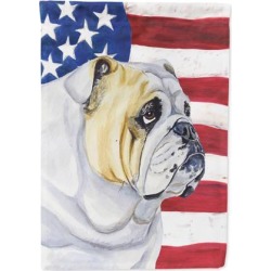 USA American Flag with English Bulldog Flag Canvas House Size