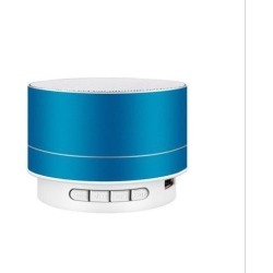 Wirelesss LED Glowing Bluetooth Receiver Hands-free Music Player Metal Bluetooth Speaker blue
