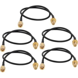 5pcs RG174 Antenna Extension Cable SMA Male to Male Connector 30cm Long